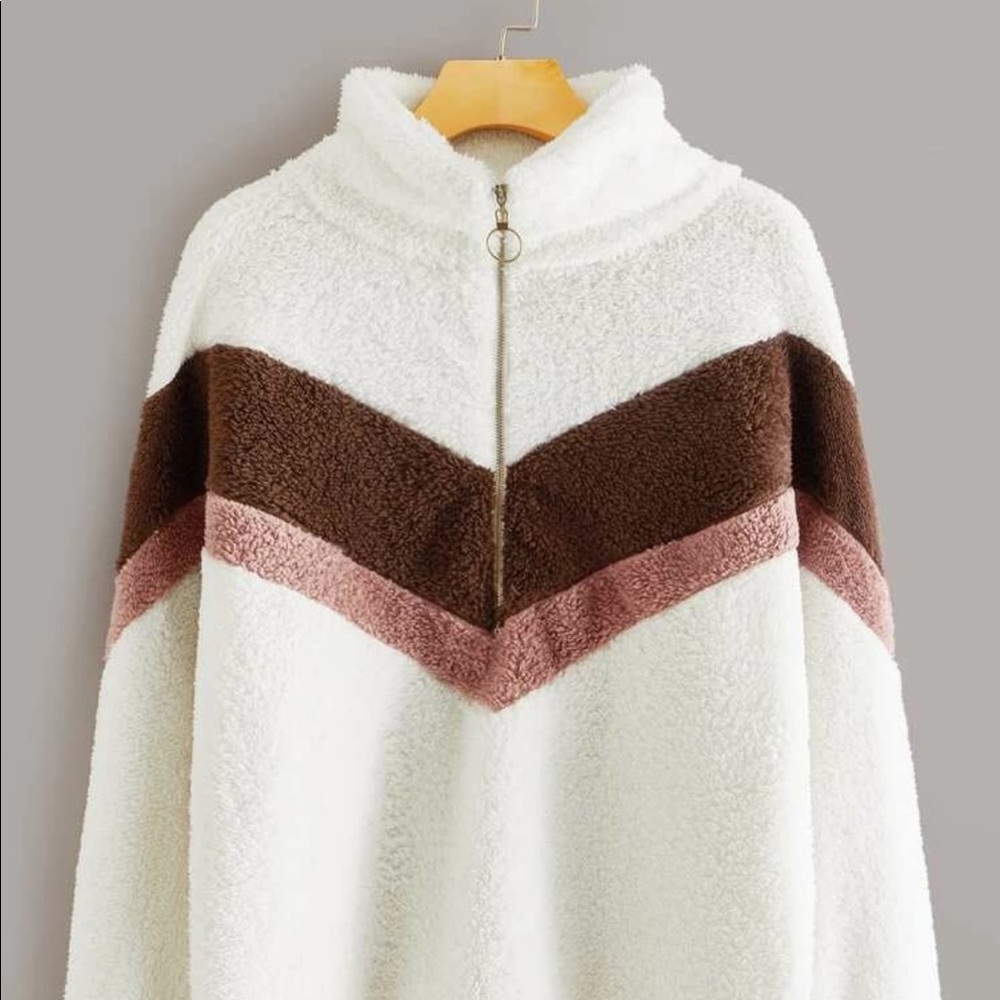 ❄️Retro-Stripe Teddy Sherpa❄️